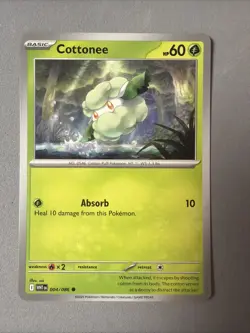 Pokemon TCG * SV White Flare * 004/086 Cottonee Common * FRESH PK - Image 1