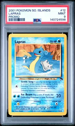 2001 POKEMON SOUTHERN ISLANDS PROMO #12 LAPRAS PSA 9 - Image 1