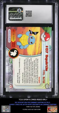 1999 Series 1 Pokemon #7 Squirtle CGC Graded 7.5 - Image 2