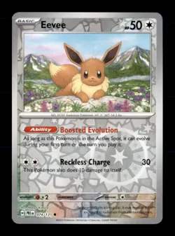 Eevee 074/131 Common Prismatic Evolutions Pokemon Reverse Holo Near Mint - Image 1