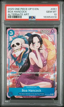 2025 ONE PIECE OP13-CARRYING ON HIS WILL ALTERNATE ART #051 BOA HANCOCK PSA 10 - Image 1