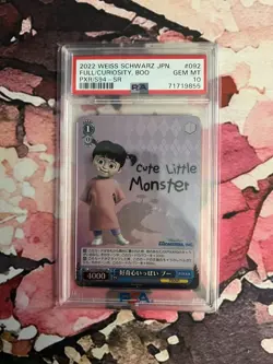 2022 Weiss Schwarz Japanese Pixar Characters Full Curiosity, Boo #092 PSA 10 GEM - Image 1