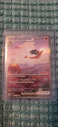 Pokemon TCG Charizard ex 199/165 SV Scarlet & Violet 151 SIR English 2023 NM - Image 1
