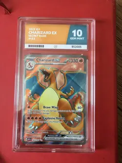 Charizard EX 183/165 Scarlet & Violet 151 Pokemon TCG - Ace GEM MINT 10 - Image 1