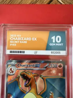 Charizard EX 183/165 Scarlet & Violet 151 Pokemon TCG - Ace GEM MINT 10 - Image 3
