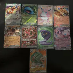 Pokemon TCG Scarlet & Violet 151 Full Art Holo ex Lot (9)Mew Charizard - Image 1