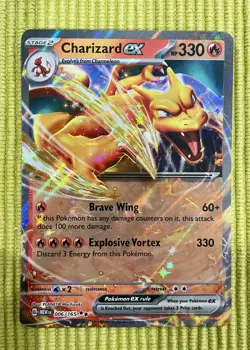 Pokemon TCG Charizard ex Scarlet & Violet-151 006/165 Holo Double Rare - Image 1