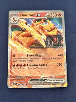 Pokemon TCG Charizard EX Card Scarlet & Violet 151 006/165 - Image 1
