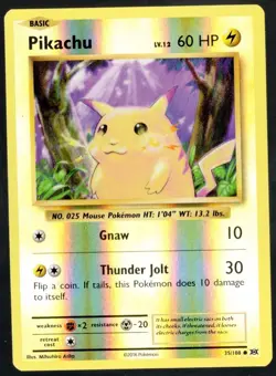 POKEMON PIKACHU 35/108 REVERSE HOLO XY EVOLUTIONS LP-NM - Image 1