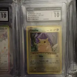 CGC 10 Pikachu 35/108 Reverse Holo XY Evolutions Pokemon Card - Image 1