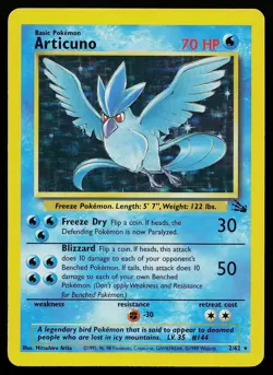 Pokemon Card - Articuno Fossil 2/62 Unlimited Holo Rare - Image 1