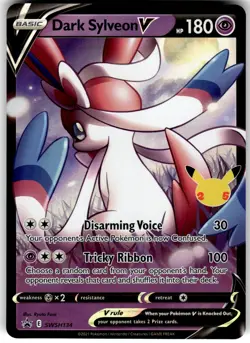 Dark Sylveon V Holo SWSH: Sword & Shield Promo Cards SWSH134 2019 NM - Image 1