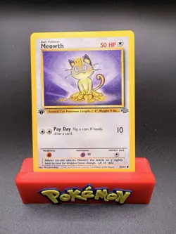 Meowth 1st edition 56/64 Jungle Set | Near Mint (NM) - 1999 vintage Pokemon card - Image 1