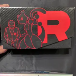 Pokemon TCG Team Rocket Storage Box w/919 Bulk Cards With Destined Rival Sleeves - Image 1