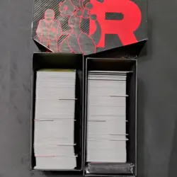 Pokemon TCG Team Rocket Storage Box w/919 Bulk Cards With Destined Rival Sleeves - Image 3