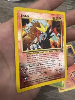 Entei #34 Black Star Promo Reverse Holo Rare Vintage Pokemon Card - LP - Image 2