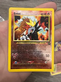 Entei #34 Black Star Promo Reverse Holo Rare Vintage Pokemon Card - LP - Image 3