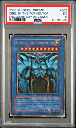 PSA 5 Obelisk the Tormentor GBI-002 Ultra Rare Game Boy Advance Promo YUGIOH - Image 1