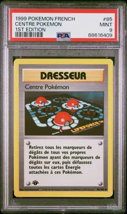 1st Edition Centre Pokemon French Base Set - Pokemon Card PSA 9 MINT - Image 1