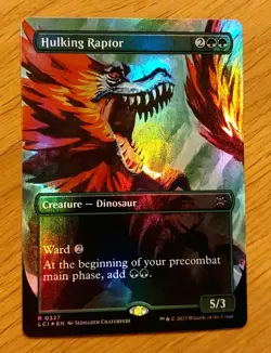 MtG Magic: # FOIL Full Art # Hunenhafter Raptor, Hulking Raptor, Dinosaurier - Image 1
