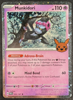 Pokemon - Halloween Trick or Trade - Munkidori - 095/167 - Cosmos Holo - NM/M - Image 1