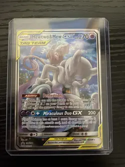Pokemon TCG SM191 Mewtwo and Mew GX Tag Team Sun & Moon Promo. Near mint - Image 1