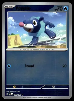 Popplio 018/084 Common Pitch Black Pokemon Reverse Holo Near Mint - Image 1