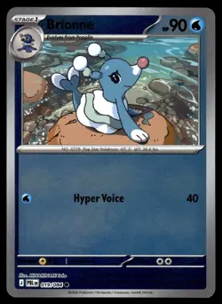Brionne 019/084 Common Pitch Black Pokemon Reverse Holo Near Mint - Image 1