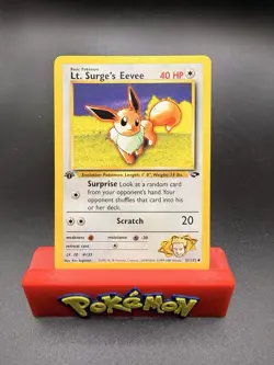 Lt. Surge's Eevee - 51/132 Pokemon Gym Challenge - 1st Edition NM - Image 1
