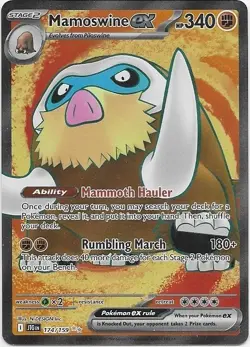 Mamoswine ex 174/159 Ultra Rare Journey Together Pokemon Holo Near Mint - Image 1