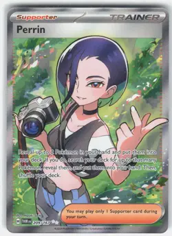 Perrin 209/167 Ultra Rare Twilight Masquerade Pokemon Holo Near Mint - Image 1