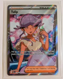 Pokemon TCG Tulip Paradox Rift Trainer Holo Ultra Rare Full Art 244/182 MINT - Image 1