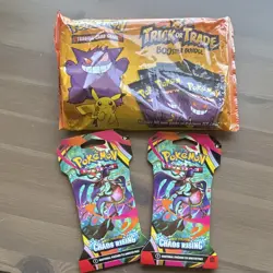 Pokemon TCG Trick or Trade Booster Bundle 40 Mini Packs + 2x Chaos Rising packs! - Image 1