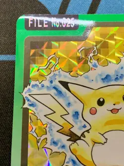 Pikachu Pokemon Carddass Card File No.25 Bandai Pocket Monsters 1997 Holo #2272 - Image 3