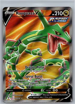 Rayquaza V 193/203 Ultra Rare Evolving Skies Pokemon Holo Near Mint - Image 1