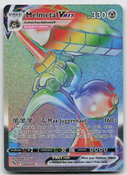 Melmetal VMAX (Secret) Rainbow Rare Holo Pokemon GO 080/078 NM - Image 1