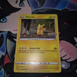Pokemon TCG Pikachu 027/078 Pokemon GO 2022 Cosmo Holo Promo - LP - Image 1