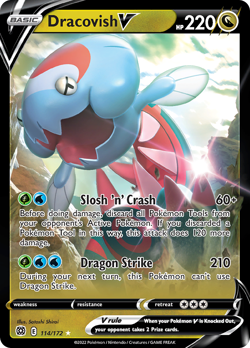DRACOVISH V 114/172 HOLO V RARE BRILLIANT STARS NM/M POKEMON - Image 3