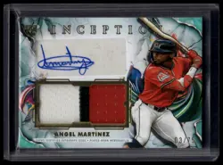 Auto 2025 Topps Inception #IAPC-AM Angel Martinez Autographed Patches Aqua #/75 - Image 1