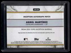 Auto 2025 Topps Inception #IAPC-AM Angel Martinez Autographed Patches Aqua #/75 - Image 2