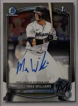 Max Williams 2025 1st Bowman Draft Auto Miami Marlins #CPA-MWI - Image 1