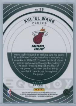 Kel'el Ware 2024-2025 Obsidian Equinox Electric Etch Purple Flood /75 #29 (RC) - Image 2