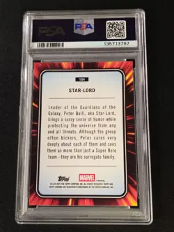 2025 TOPPS CHROME MARVEL ORANGE LAVA #104 STAR-LORD #12/25 PSA 9 🔥 - Image 4