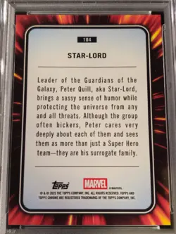 2025 TOPPS CHROME MARVEL ORANGE LAVA #104 STAR-LORD #12/25 PSA 9 🔥 - Image 5