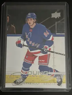 2025 UPPER DECK SERIES 1 #202 GABE PERREAULT YOUNG GUNS RC ROOKIE Rangers - Image 1