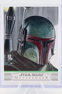 2025 Topps Star Wars Masterwork Boba Fett Sketch Sammy Gomez Auto #1/1 - Image 1