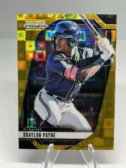 2025 Panini Prizm Braylon Payne Gold Pandora 3/4 Milwaukee Brewers Card #30 - Image 1