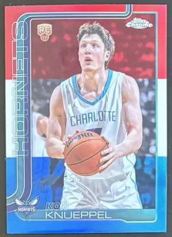 2025 TOPPS CHROME RED WHITE & BLUE REFRACTOR #254 KON KNUEPPEL RC FREE SHIP - Image 1