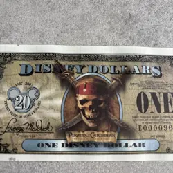 2007-E Block. $1 Disney Dollar. Disneyland. Pirates On Strangers Tides. CU. - Image 3