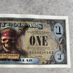 2007-E Block. $1 Disney Dollar. Disneyland. Pirates On Strangers Tides. CU. - Image 4